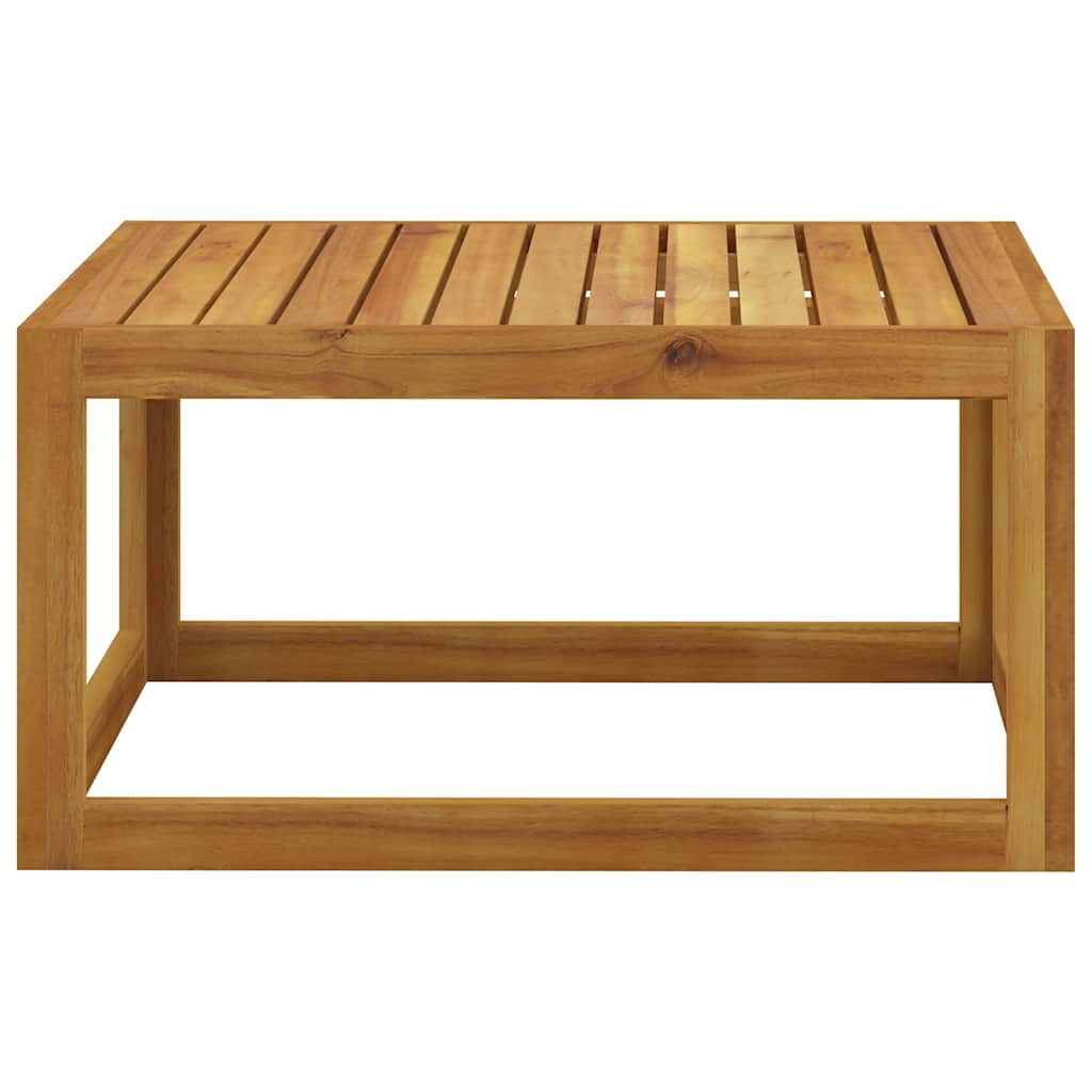 7 Piece Garden Lounge Set with Cushion Cream Solid Acacia Wood