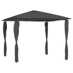 Gazebo with Post Covers 3x3x2,6 m Anthracite 160 g/m²