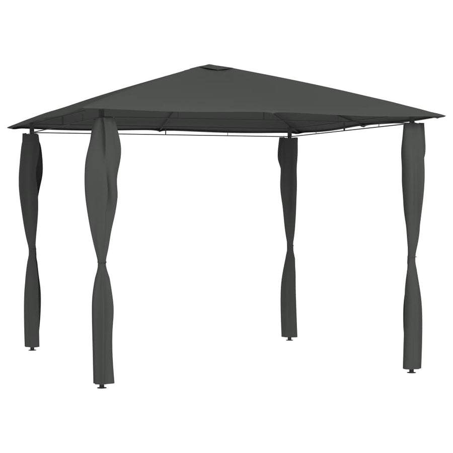 Gazebo with Post Covers 3x3x2,6 m Anthracite 160 g/m²