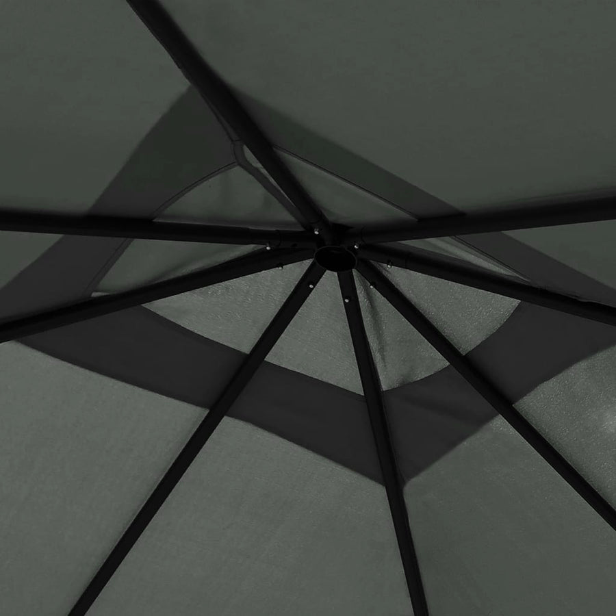 Gazebo with Post Covers 3x3x2,6 m Anthracite 160 g/m²