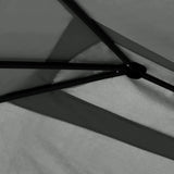 Gazebo with Post Covers 3x4x2.6 m Anthracite 160 g/m² - Side View