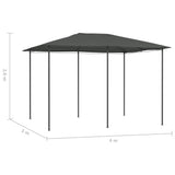 Gazebo 3x4x2.6 m Anthracite 160 g/m² - Top-Down View