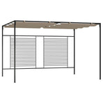 Gazebo with Retractable Roof 3x4x2,3 m Taupe 180 g/m²