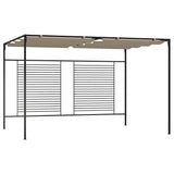 Gazebo with Retractable Roof 3x4x2.3 m Taupe 180 g/m²