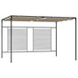 Gazebo with Retractable Roof 3x4x2,3 m Taupe 180 g/m²