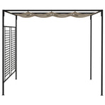 Gazebo with Retractable Roof 3x4x2,3 m Taupe 180 g/m²