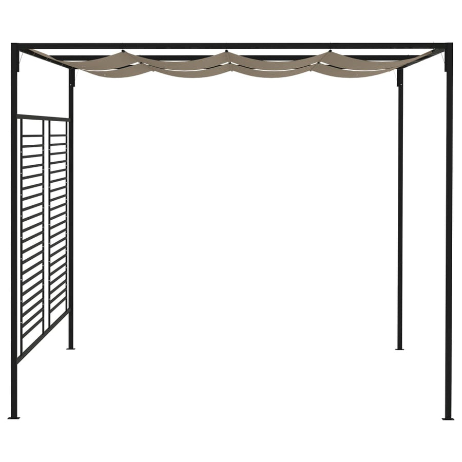 Gazebo with Retractable Roof 3x4x2,3 m Taupe 180 g/m²