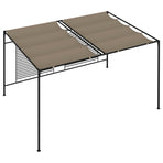 Gazebo with Retractable Roof 3x4x2,3 m Taupe 180 g/m²