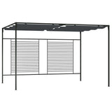 Gazebo with Retractable Roof 4x3x2.3 m Anthracite 180 g/m²
