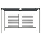 Gazebo with Retractable Roof 4x3x2.3 m Anthracite 180 g/m²