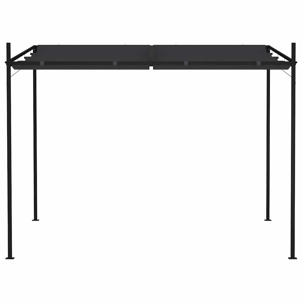 Gazebo with Retractable Roof 300x300x233 cm Anthracite