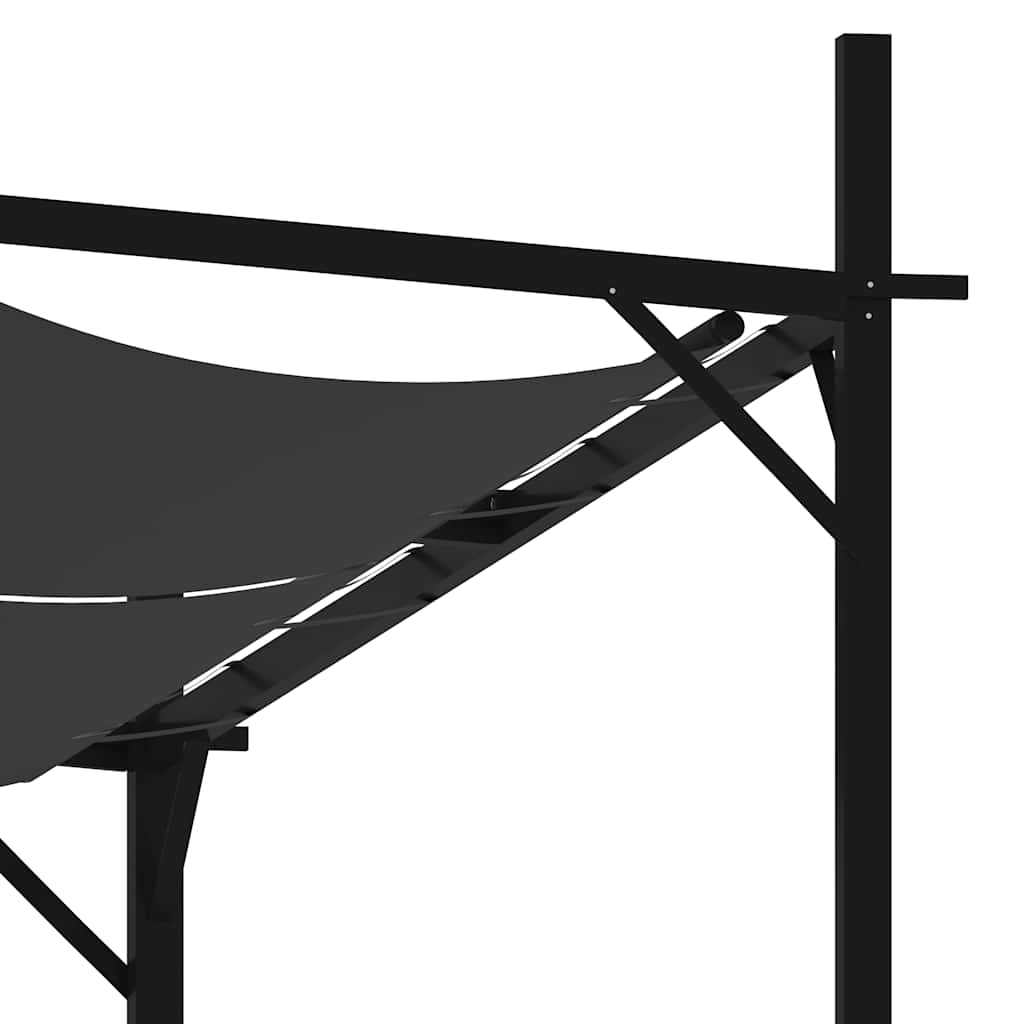 Gazebo with Retractable Roof 300x300x233 cm Anthracite