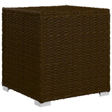 3 Piece Garden Sun Loungers with Tea Table Poly Rattan Brown - Extra Image