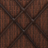 3 Piece Garden Sun Loungers with Tea Table Poly Rattan Brown - Extra Image