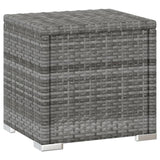 3 Piece Garden Sun Loungers with Tea Table Poly Rattan Grey - Low Angle