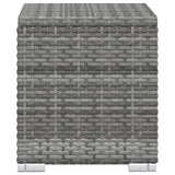 3 Piece Garden Sun Loungers with Tea Table Poly Rattan Grey