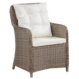 11 Piece Outdoor Dining Set Poly Rattan Brown