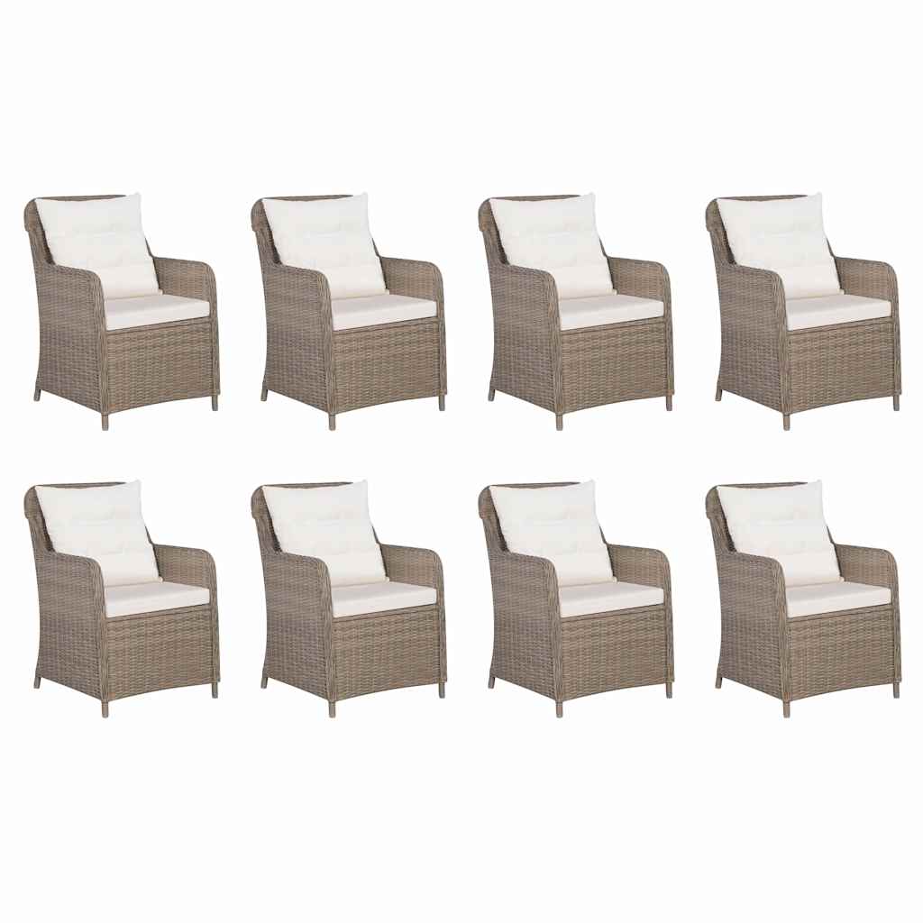 11 Piece Outdoor Dining Set Poly Rattan