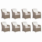 11 Piece Outdoor Dining Set Poly Rattan