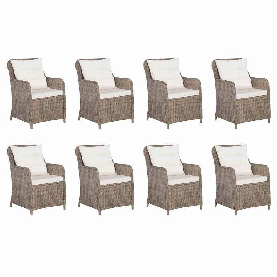 11 Piece Outdoor Dining Set Poly Rattan