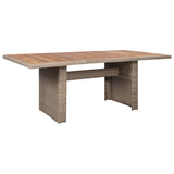 11 Piece Outdoor Dining Set Poly Rattan - Close-Up Angle