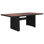 9 Piece Outdoor Dining Set Poly Rattan Black