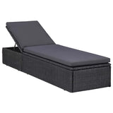 9 Piece Outdoor Dining Set Poly Rattan Black - Extra Image