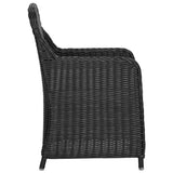 9 Piece Outdoor Dining Set Poly Rattan Black - Extra Image