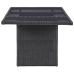 7 Piece Outdoor Dining Set Poly Rattan Black