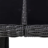 7 Piece Outdoor Dining Set Poly Rattan Black - Extra Image