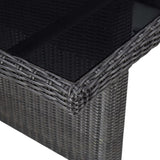 7 Piece Outdoor Dining Set Poly Rattan Black - Extra Image
