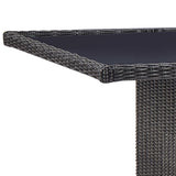 9 Piece Outdoor Dining Set Poly Rattan Black