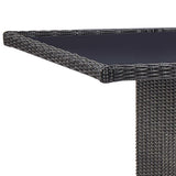 9 Piece Outdoor Dining Set Poly Rattan Black - Extra Image