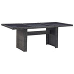 11 Piece Outdoor Dining Set Poly Rattan Black