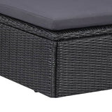 11 Piece Outdoor Dining Set Poly Rattan Black - Extra Image