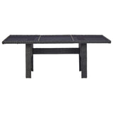 11 Piece Outdoor Dining Set Poly Rattan Black - Side View