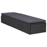 11 Piece Outdoor Dining Set Poly Rattan Black