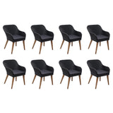 9 Piece Outdoor Dining Set with Cushions Poly Rattan Black