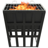2-in-1 Fire Pit and BBQ 34x34x48 cm Steel - Top-Down View