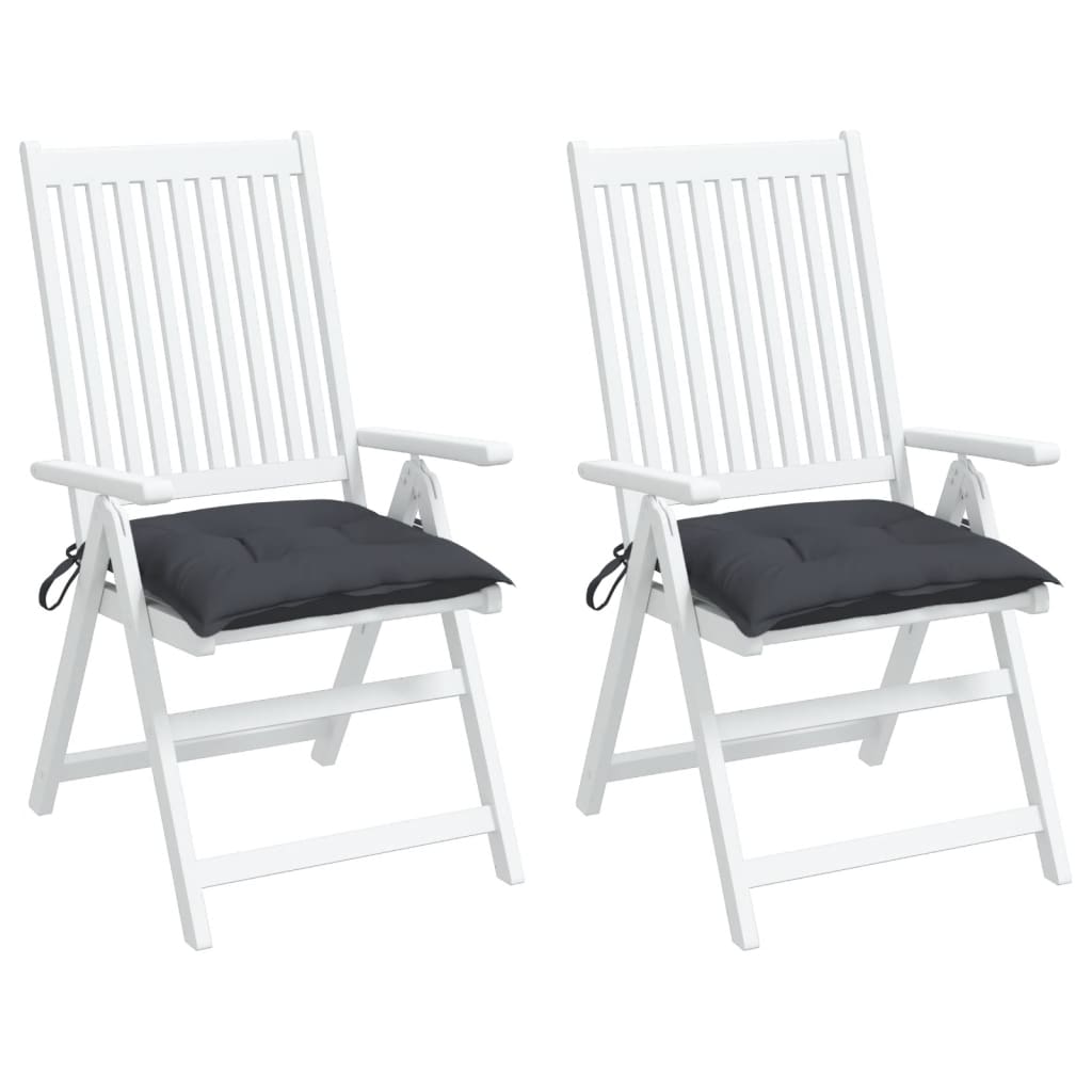 Chair Cushions 2 Pcs Anthracite 40x40x7 Cm Fabric