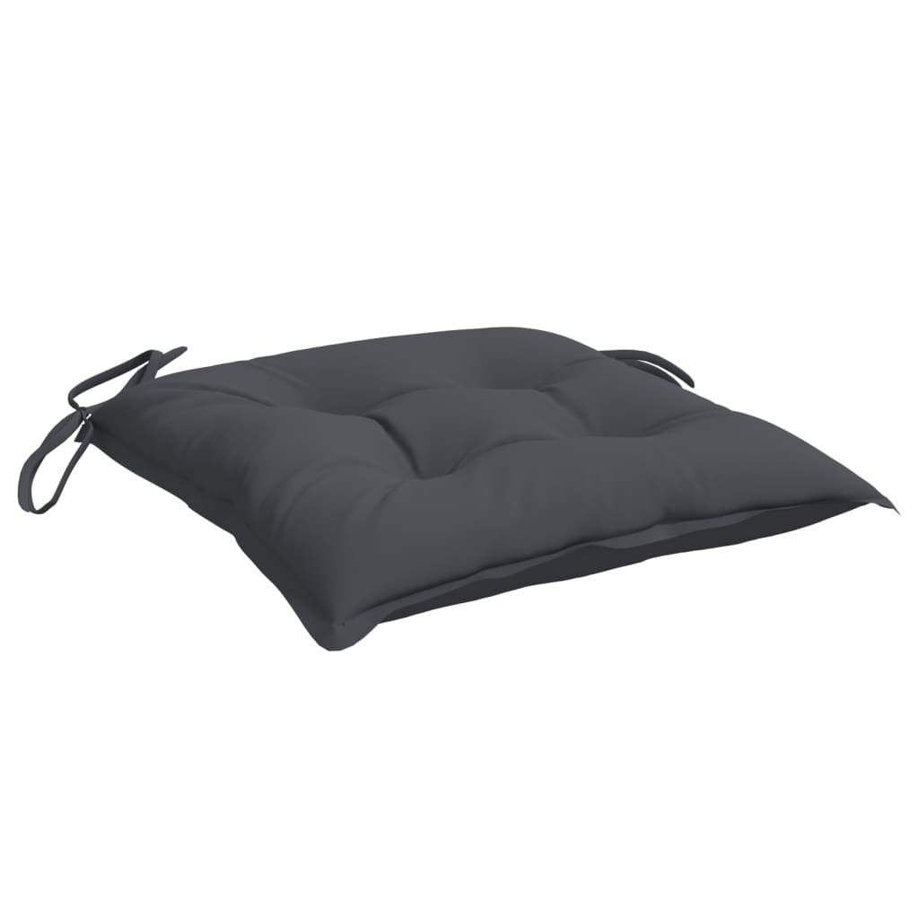 Chair Cushions 2 Pcs Anthracite 40x40x7 Cm Fabric