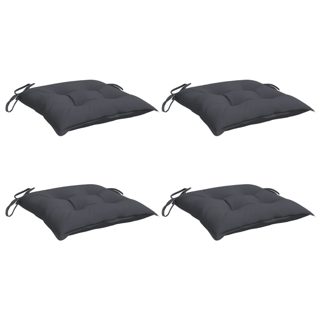 Chair Cushions 4 Pcs Anthracite 40x40x7 Cm Fabric