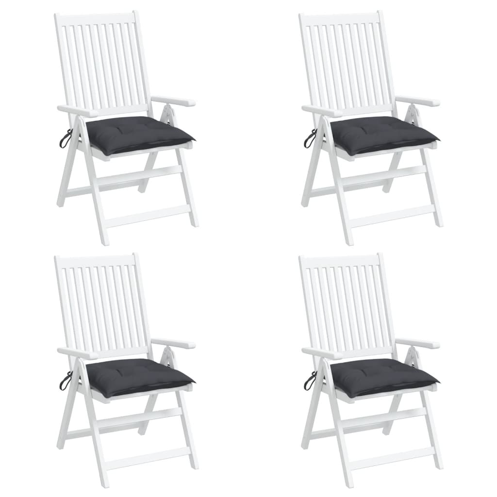 Chair Cushions 4 Pcs Anthracite 40x40x7 Cm Fabric