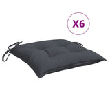 Chair Cushions 6 Pcs Anthracite 40x40x7 Cm Fabric