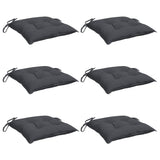 Chair Cushions 6 Pcs Anthracite 40x40x7 Cm Fabric