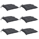 Chair Cushions 6 pcs Anthracite 40x40x7 cm Oxford Fabric - Side View