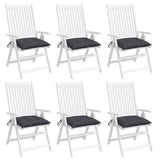 Chair Cushions 6 Pcs Anthracite 40x40x7 Cm Fabric