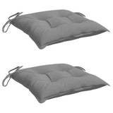 Chair Cushions 2 Pcs Grey 40x40x7 Cm Fabric
