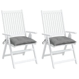 Chair Cushions 2 Pcs Grey 40x40x7 Cm Fabric