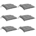 Chair Cushions 6 Pcs Grey 40x40x7 Cm Fabric